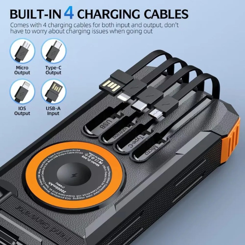 50000mAh Solar Power Bank for  - Solar Emergency Charger ulasan dan harga